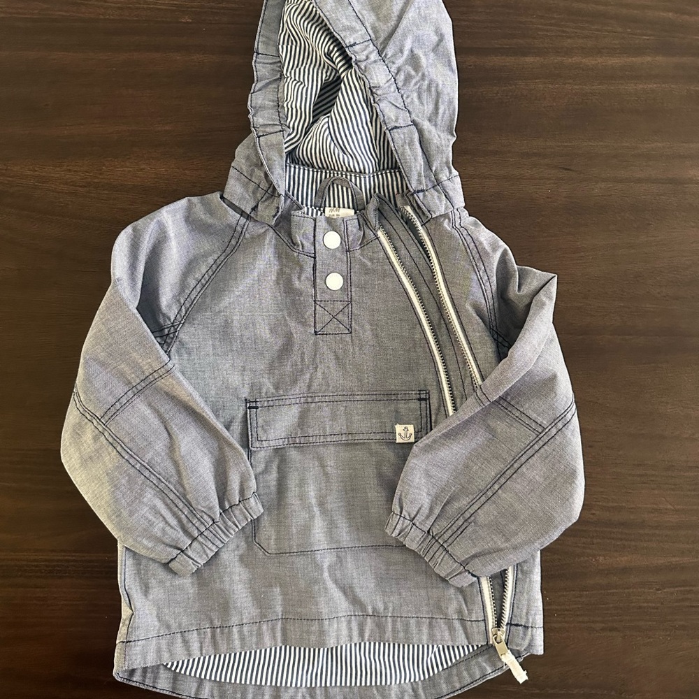 H&M Kids Hooded Anorak Jacket - Blue Gray NWT